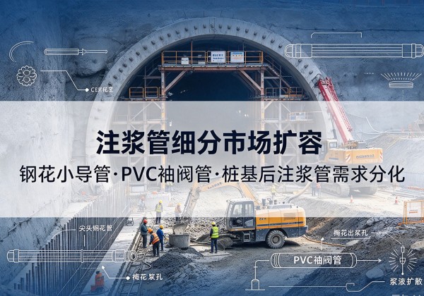 固阳注浆管细分市场扩容，隧道钢花小导管、PVC 袖阀管、桩基后注浆管需求分化